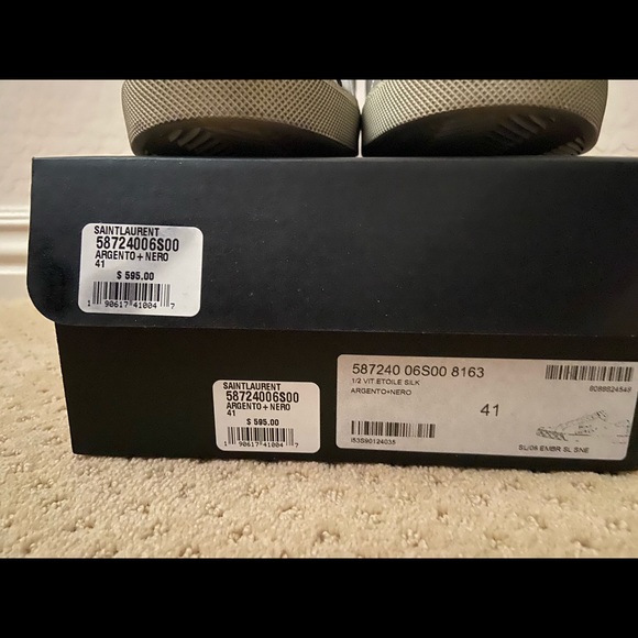 Saint Laurent metallic leather sneakers - Picture 4 of 5